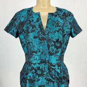 Nue by Shani Metallic Sheath Dress Elegant Modern